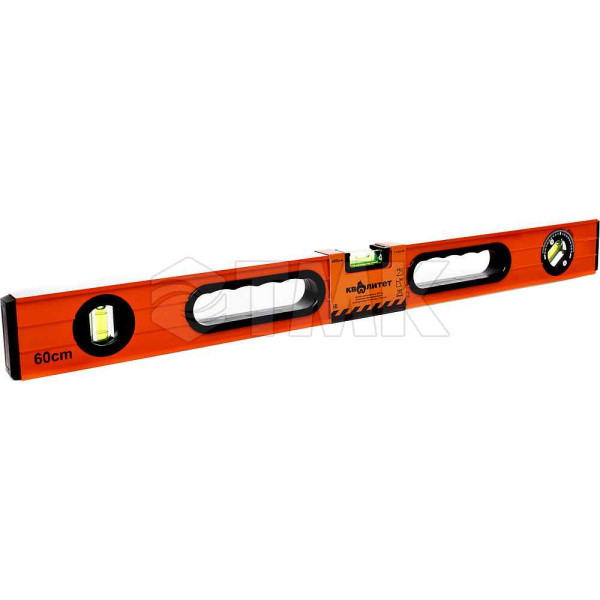 Уровень алюминиевый Квалитет усиленный 600 мм 3 глазка