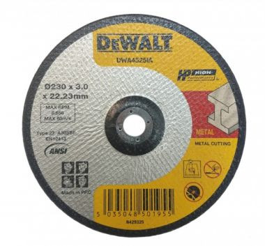 Круг отрезной по металлу 230 x22.2x 3.0 DeWalt DWA4525IA-AE