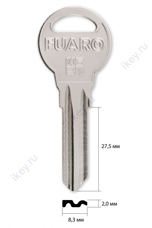 Заготовка для ключа FUARO-2 (3) (3213) англ. Китай
