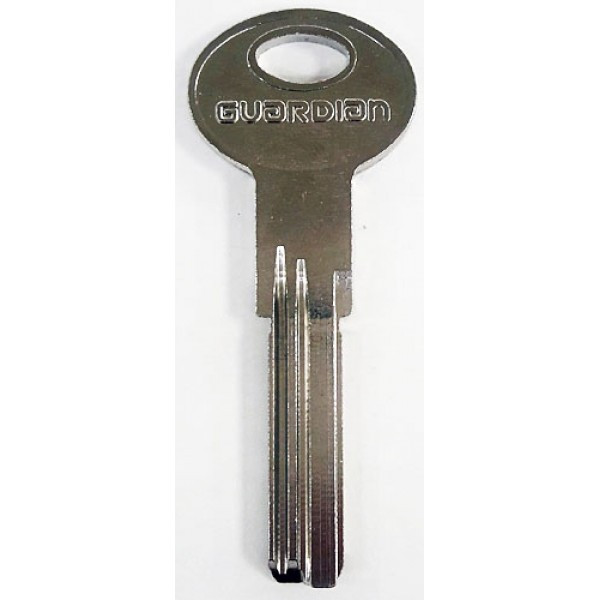 Заготовка для ключа ГАРДИАН 3 паза (15/29,4х8,5х2,8мм)