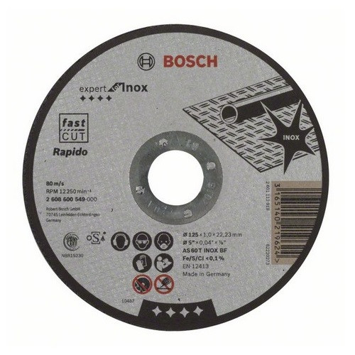 Диск отрезной по металлу (125х22,2 мм) Bosch 2.608.600.549