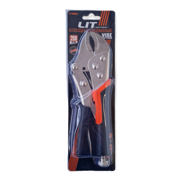 Плоскогубцы-зажим Lit резиновая ручка/ 60 шт