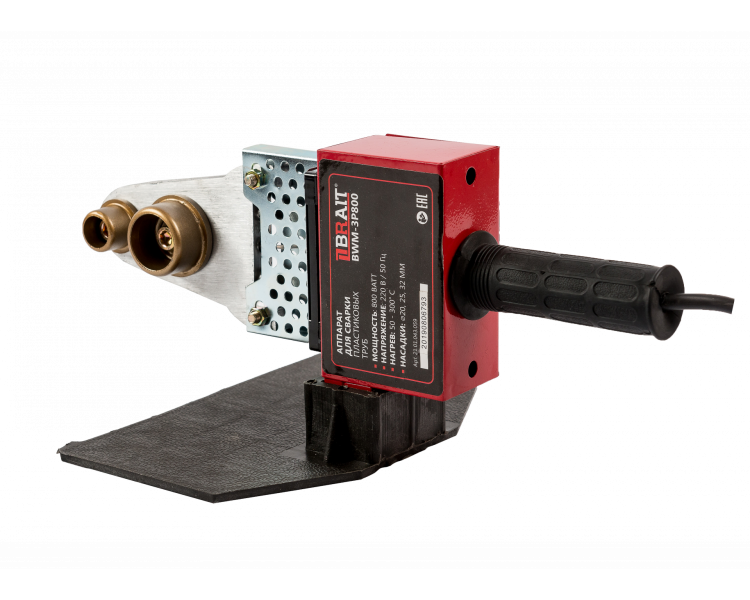 Аппарат для сварки пластиковых труб BRAIT BWM-3P800 (3 насадки 20-32мм; в пластиковом кейсе; мощ