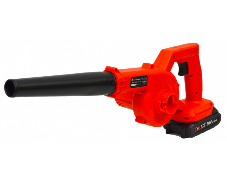 Воздуходувка аккумуляторная Brait BCB20NM (20В, АКБ- 2*2Ач, З/У- 1А)
