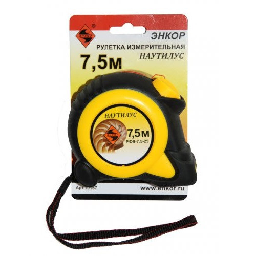 Рулетка 7,5м х 25мм "Наутилус" ЭНКОР 10167