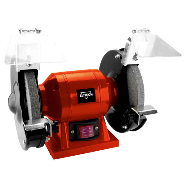 Заточный станок Elitech домашний мастер СТ 150(E2013.002.00) 250Вт,2950об\мин,шлиф.круг-150х16х12.7\32мм,5кг