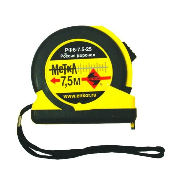 Рулетка 7,5м х 25мм "Метка" ЭНКОР 10107