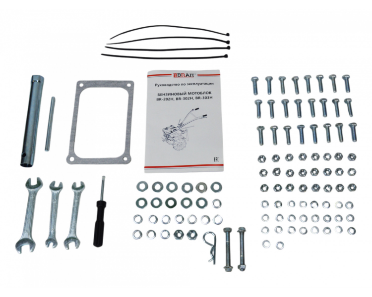 Мотоблок бензиновый BRAIT-302H Камуфляж | 7 л.с | (колесо 4*10, чугунный редуктор)