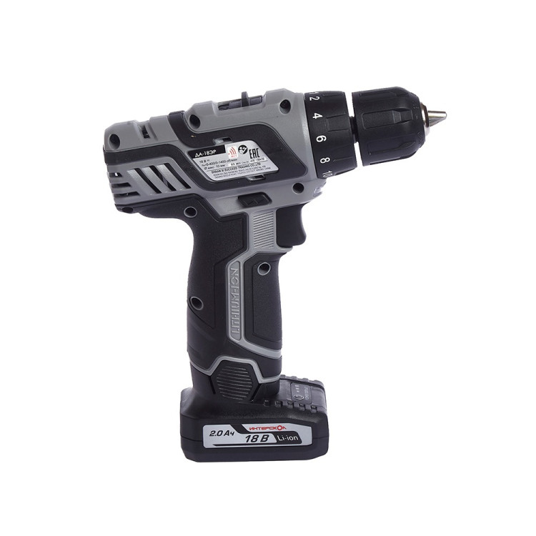 Аккумуляторная дрель-шуруповерт Интерскол ДА-18 ЭР Li-ion Промо 2Ач