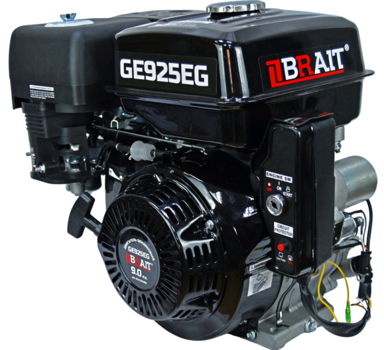 Двигатель BRAIT-GE925EG, 9 л.с, электростартер, под щлицы
