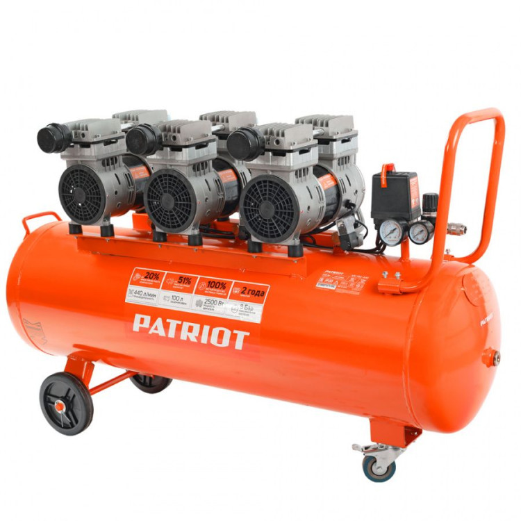 Компрессор PATRIOT поршневой безмасляный WO 100-440