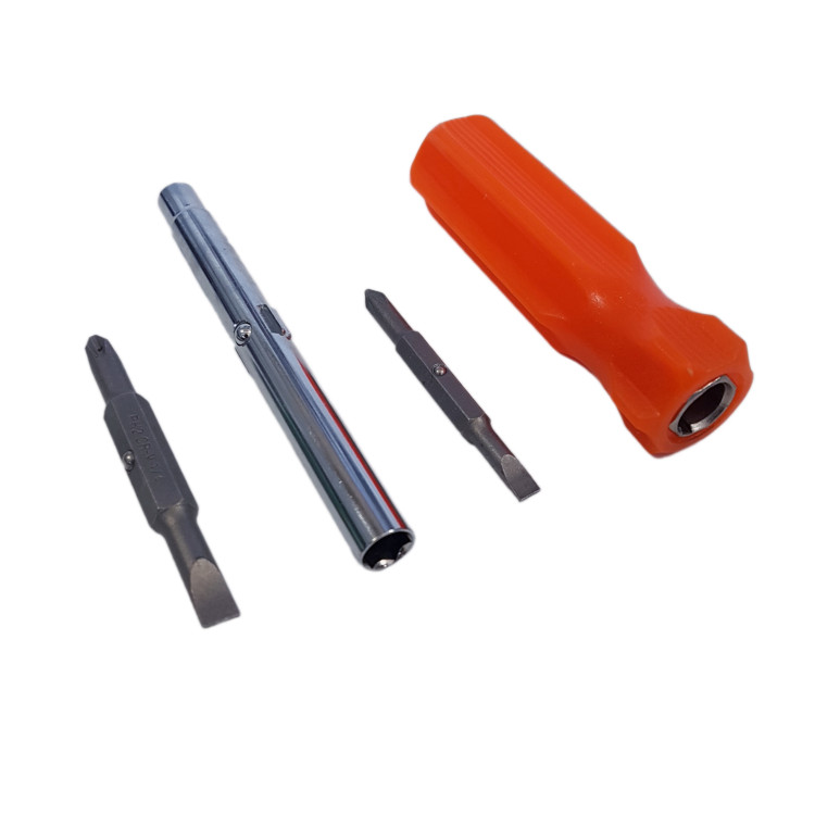 Отвертка с переставными битами 4 в 1 цветная / 20 шт