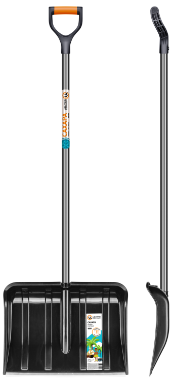 ЦИ САХАРА Лопата снеговая 490х380х1470 мм, деревянный черенок