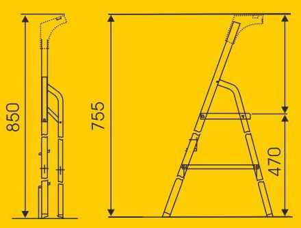 Стремянка стальная Сибирячка P4022