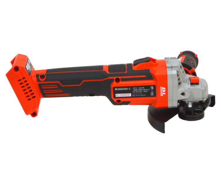 Угловая шлифмашина аккумуляторная BRAIT BCAGS20U-2 (кейс, без аккум. и зу)