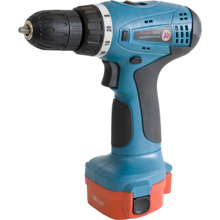 Аккумуляторная дрель-шуруповерт Калибр ДА-512/2+