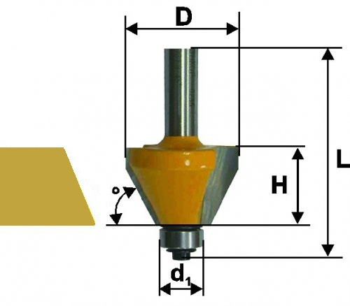 Фреза кромочная конусная (46382)