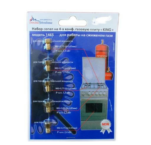 Набор сопел DELUXE (Природный газ) 01040311