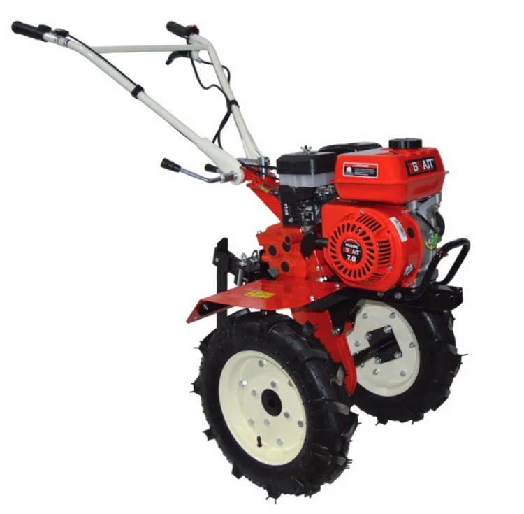 Мотоблок бензиновый BRAIT МБ3W | 7.0 л.с | колеса 19*7-8 Extreme, 3 вперед/1 назад, чугунный редукто