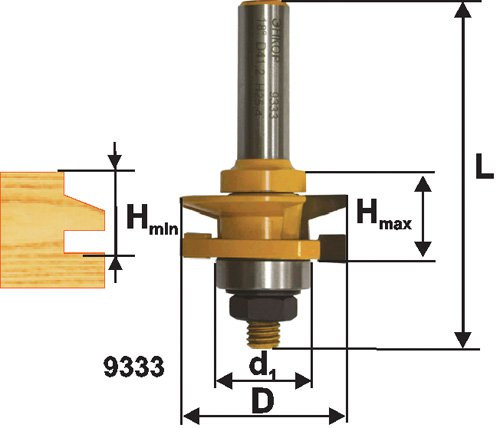 Фреза комб рамочная ф41,3х26мм хв 12мм
