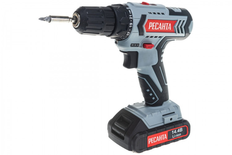 Аккумуляторная дрель-шуруповерт Ресанта ДА-14-2ЛК