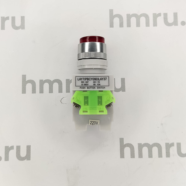 Кнопка LAY7 (PBCY090) LAY37 (красная, с фиксацией)