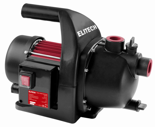 Насос поверхностный НП 800П ELITECH 800Вт, 55л/мин, Н 48м, гл 8м, 4бар, пластик.корпус