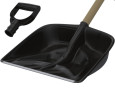 Лопата снеговая с металлической планкой и пластмассовой ручкой «Альфа» 460×420мм
