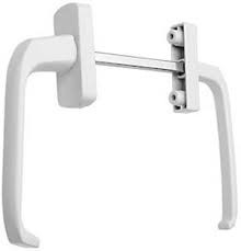 Ручка на пластиковую дверь (Белая) двухсторонняя АССИМЕТРИЧНАЯ (0032)