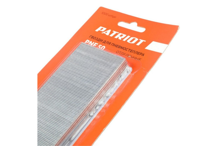Шпильки отделочные для пневмостеплера (1.25х1.0 мм, 50 мм, Тип 18GA, 1000 шт.) PATRIOT 830902151