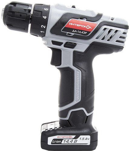 Аккумуляторная дрель-шуруповерт Интерскол ДА-14,4ЭР Li-ion