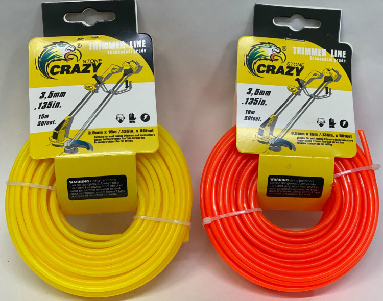 Леска триммерная 3.5мм(15м) сечение круг CRAZY