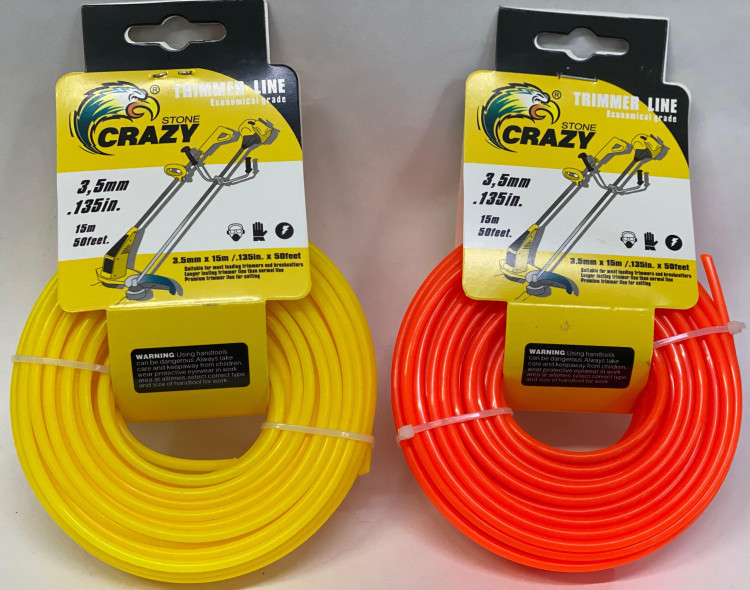Леска триммерная 3.5мм(15м) сечение круг CRAZY