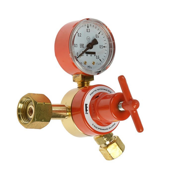 Редуктор пропановый БПО-5-3 с манометром (75°С поворот) CB HOZ