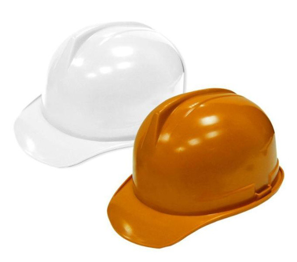 Каска защитная белая с храповым механизмом ЕВРОПЛАСТ