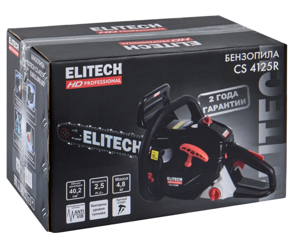 Бензопила ELITECH CS 4125R (E1611.005.00) HD