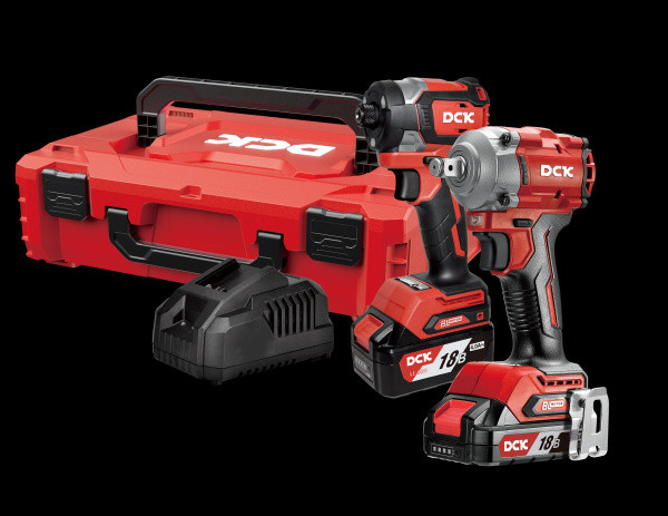 Набор инструмента аккумуляторный DCK KDKIT29, KDPB358 + KDPL208, 18В, 2*4А/ч, З/У, K-Box