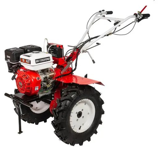 Мотоблок бензиновый BRAIT BR-135GFEPRO | 18.5 л.с | 3 вперед/1 назад, колеса 6.00*12, Электростартер