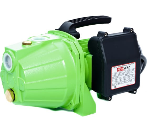 Насос центробежный самовсасывающий REDVERG RD-SP80L 800Вт, 50л/мин, Н 35м, Н всас. 8м, чугун, 11кг
