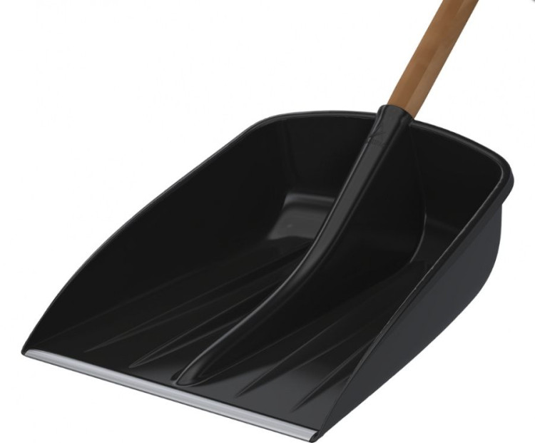 Лопата снеговая с металлической планкой и черенком «Титан» 470×360мм