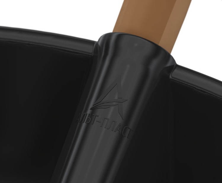 Лопата снеговая с металлической планкой и черенком «Титан» 470×360мм