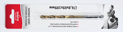 Сверло по металлу 6,8х69х109мм,HSS-TIN, 1шт,хв-шестигранник 1/4",блистер