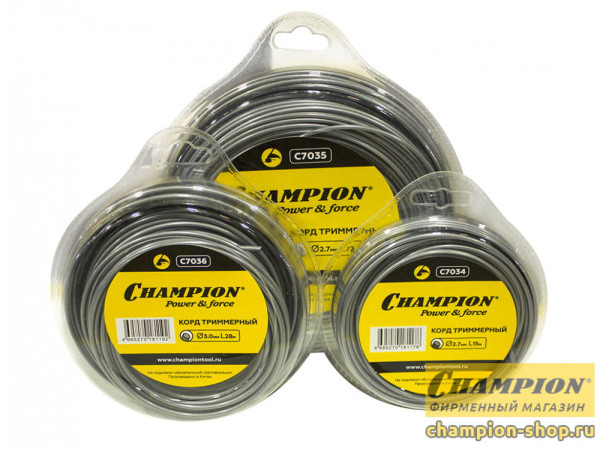 Леска CHAMPION Aluminium 3.0мм*168м (круглый) C7037 Champion