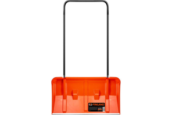 Скрепер снеговой 800х440мм, оранжевый, пластик, с колёсами, Finland