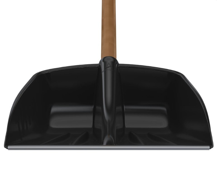 Лопата снеговая с металлической планкой и пластмассовой ручкой «Титан» 470×360мм