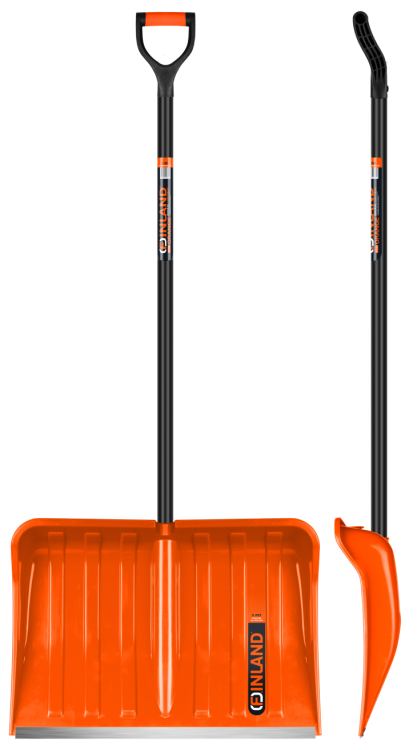 FINLAND ORANGE Лопата снеговая 550х385х1515 мм, деревянный черенок