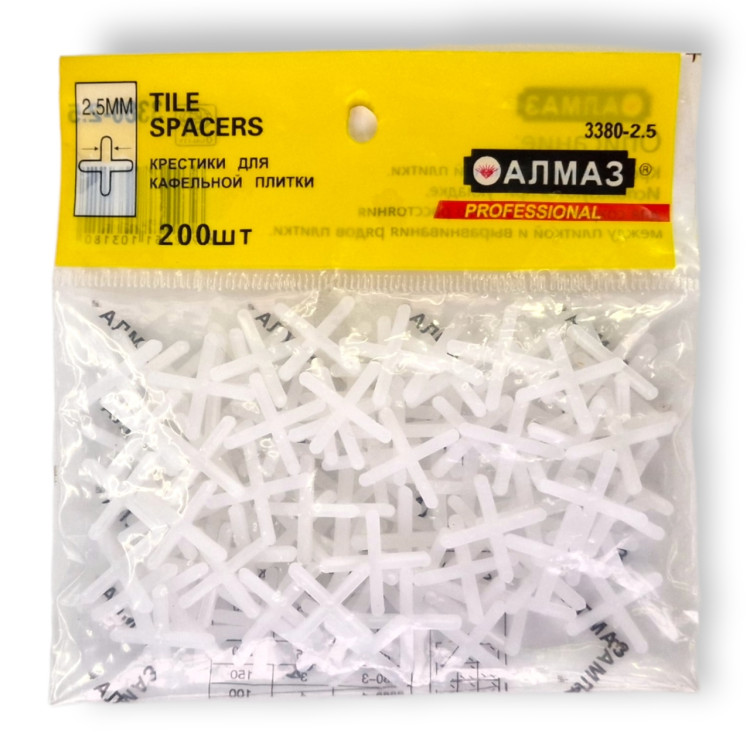 Крестик для кафеля № 2,5 /400 шт