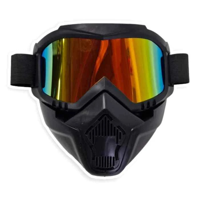 Очки+респиратор защитные ( желто-зеленый)