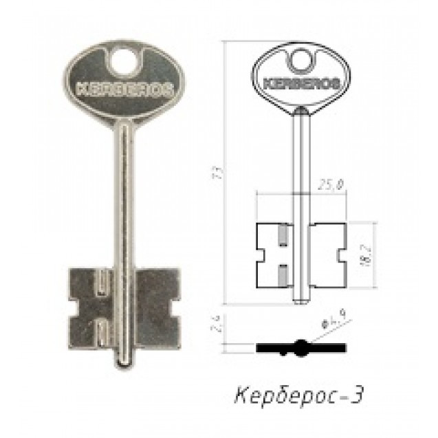 заготовка ключа КЕR-3 конаково