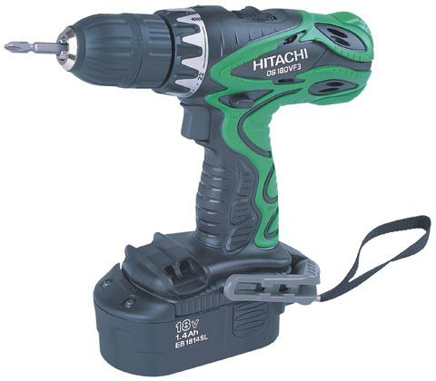Шуруповерт Hitachi DS18DVF3 + 2 аккумулятора + фонарь